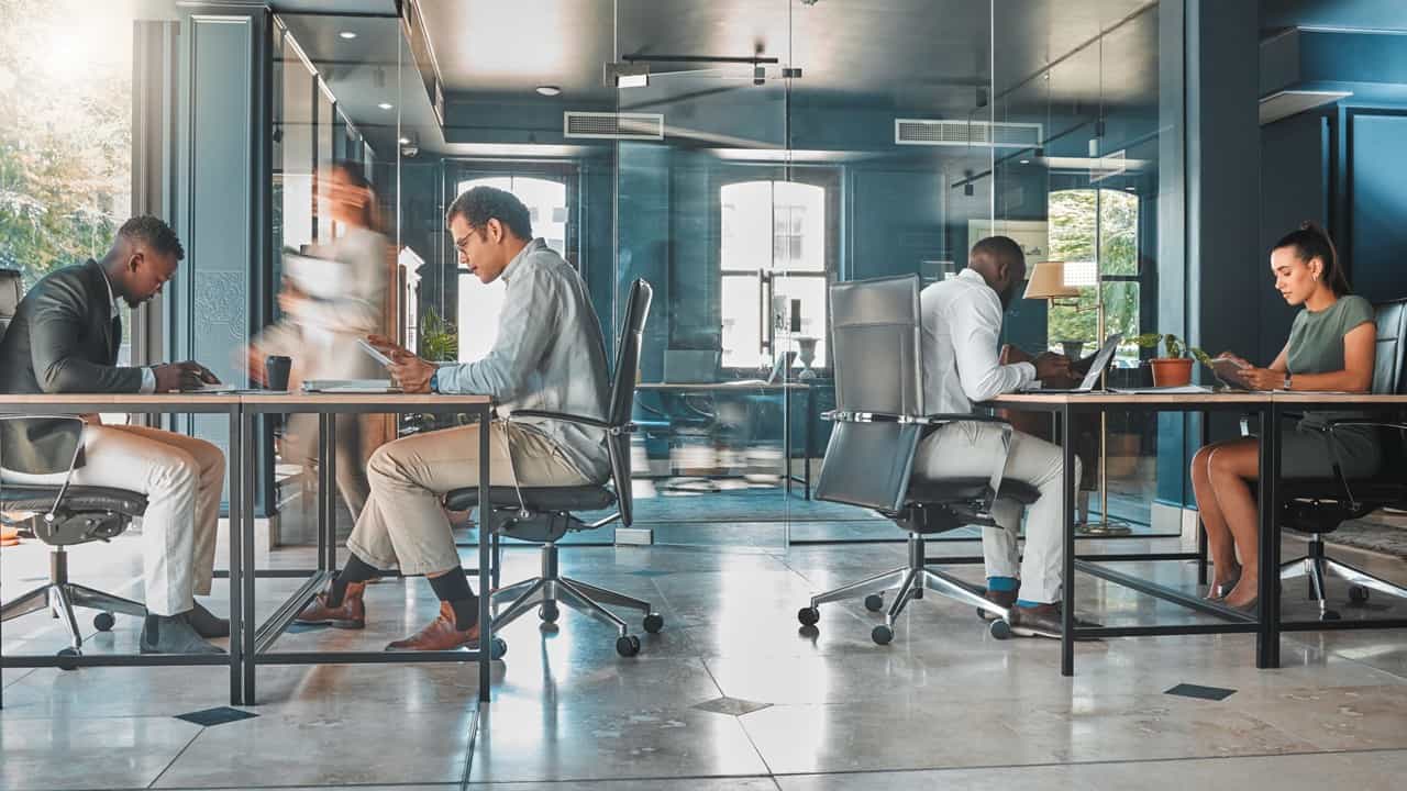 Workers in office